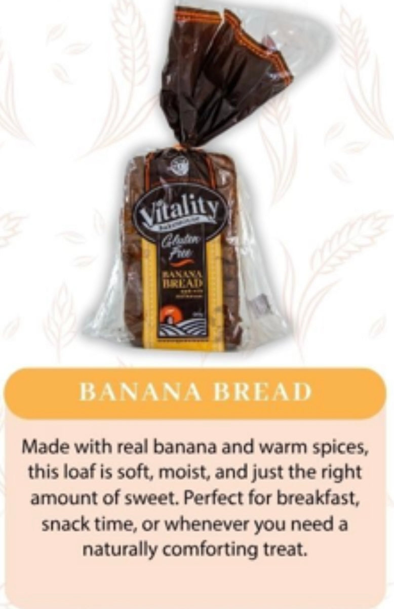 Vitality GF Banana Bread - Gluten Free