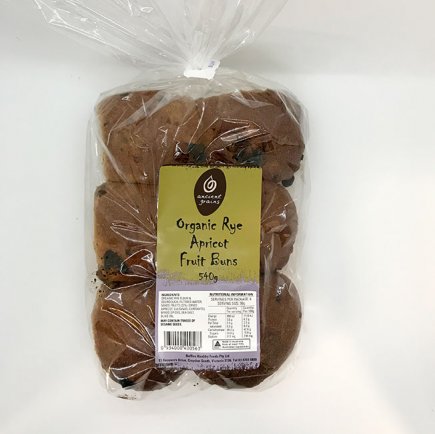 Ancient Grains Organic Rye Apricot Buns (6 pack)