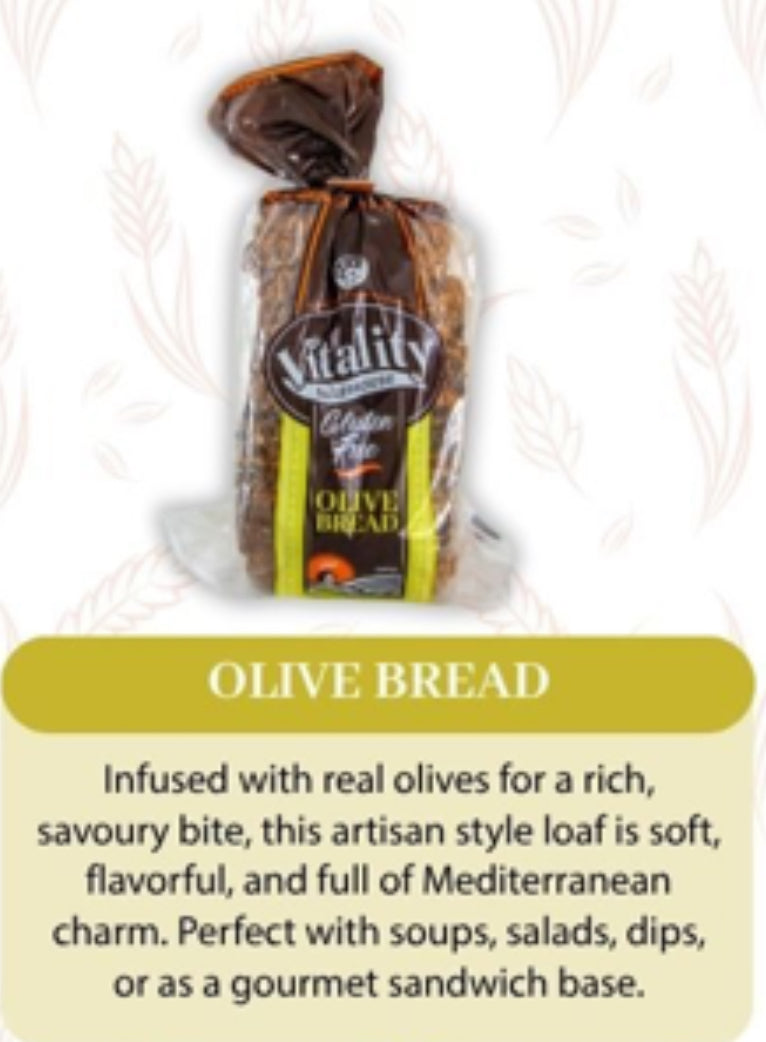 Vitality GF Olive Bread - Gluten Free