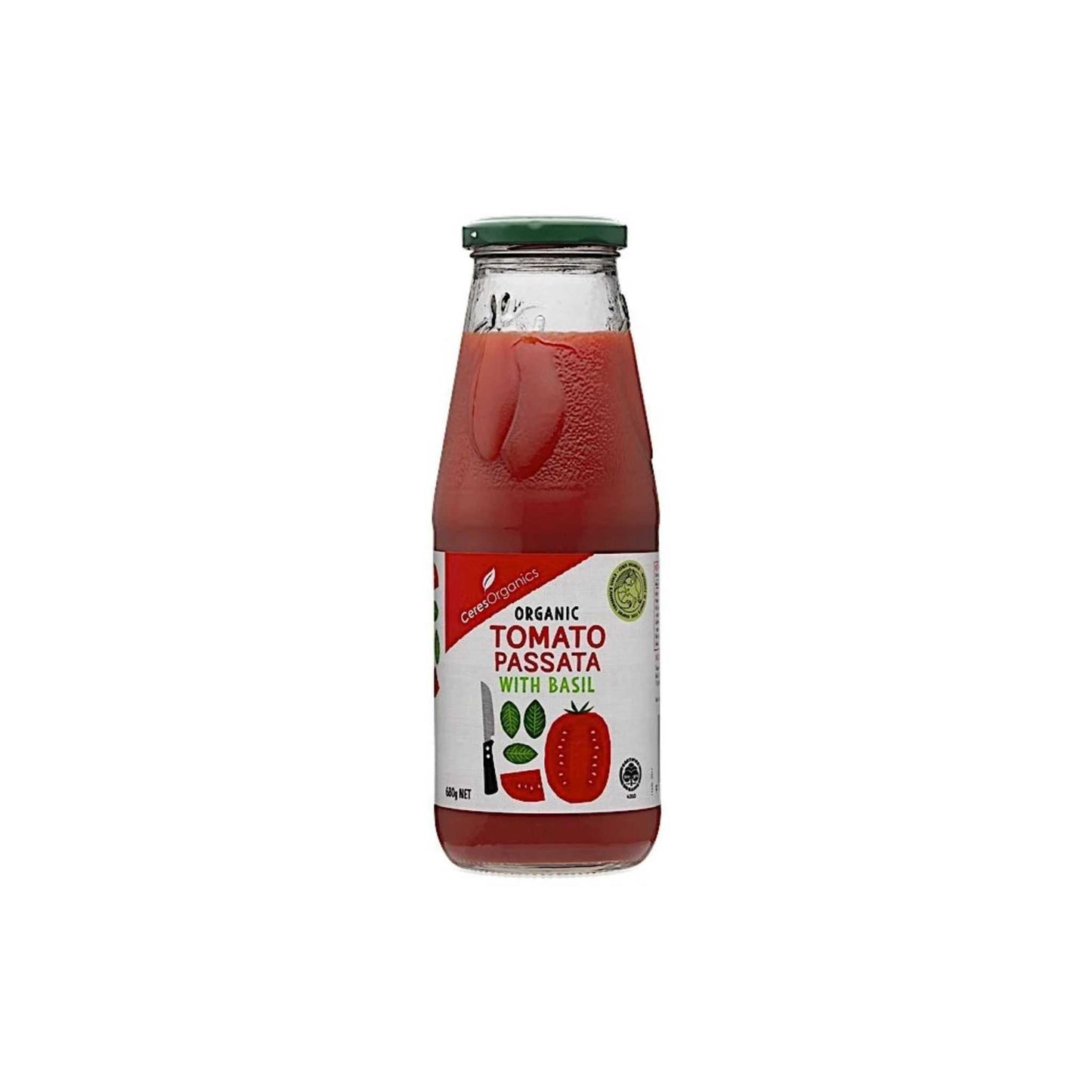 Ceres Organics Organic Tomato Passata with Basil 680g
