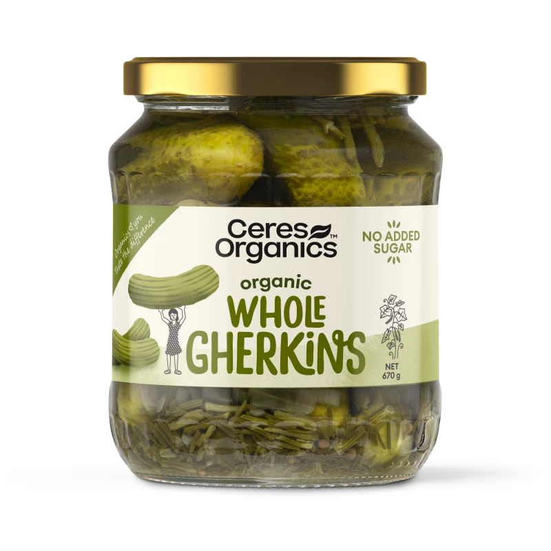 Ceres Organic Whole Gherkins 670g