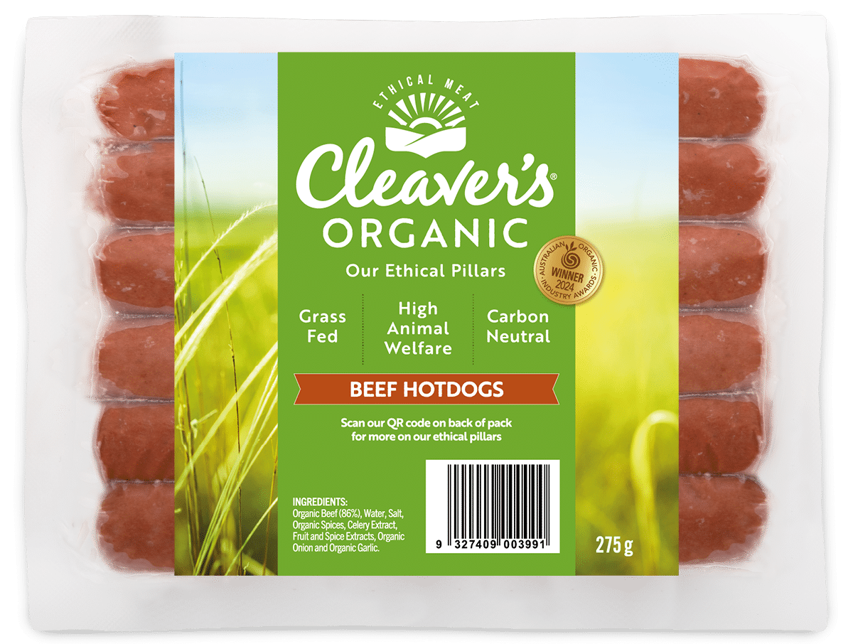 Cleaver's Organic Beef Hotdogs (6 pack)