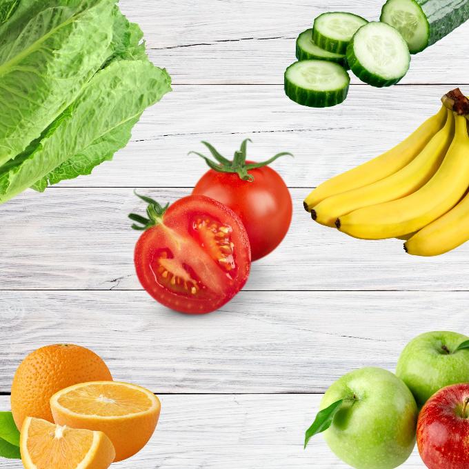 Organic Salad and Fruit Box