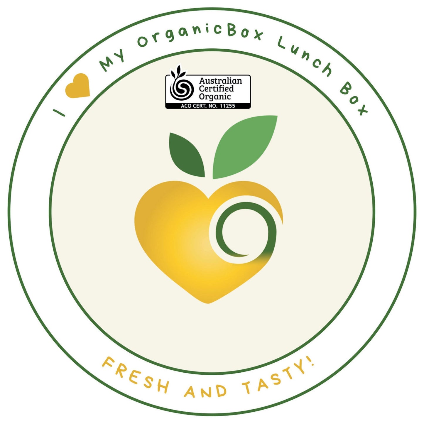OrganicBox Kids Sticker: I Love OrganicBox