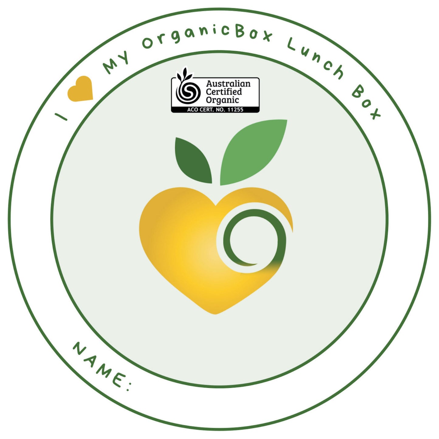 OrganicBox Kids Sticker: I Love OrganicBox