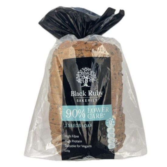 Black Ruby 3 Seeds 90% Low Carb Loaf 520g