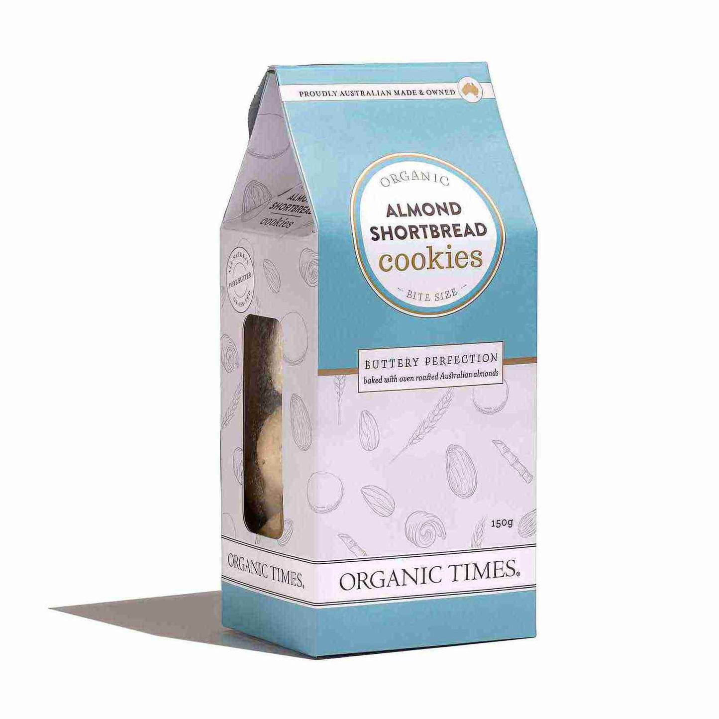 Organic Times Almond Shortbread Cookies 150g