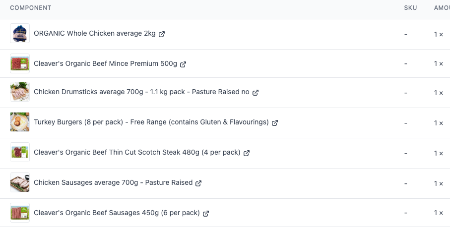 LARGE MIXED Meat Box (see image for contents of box)