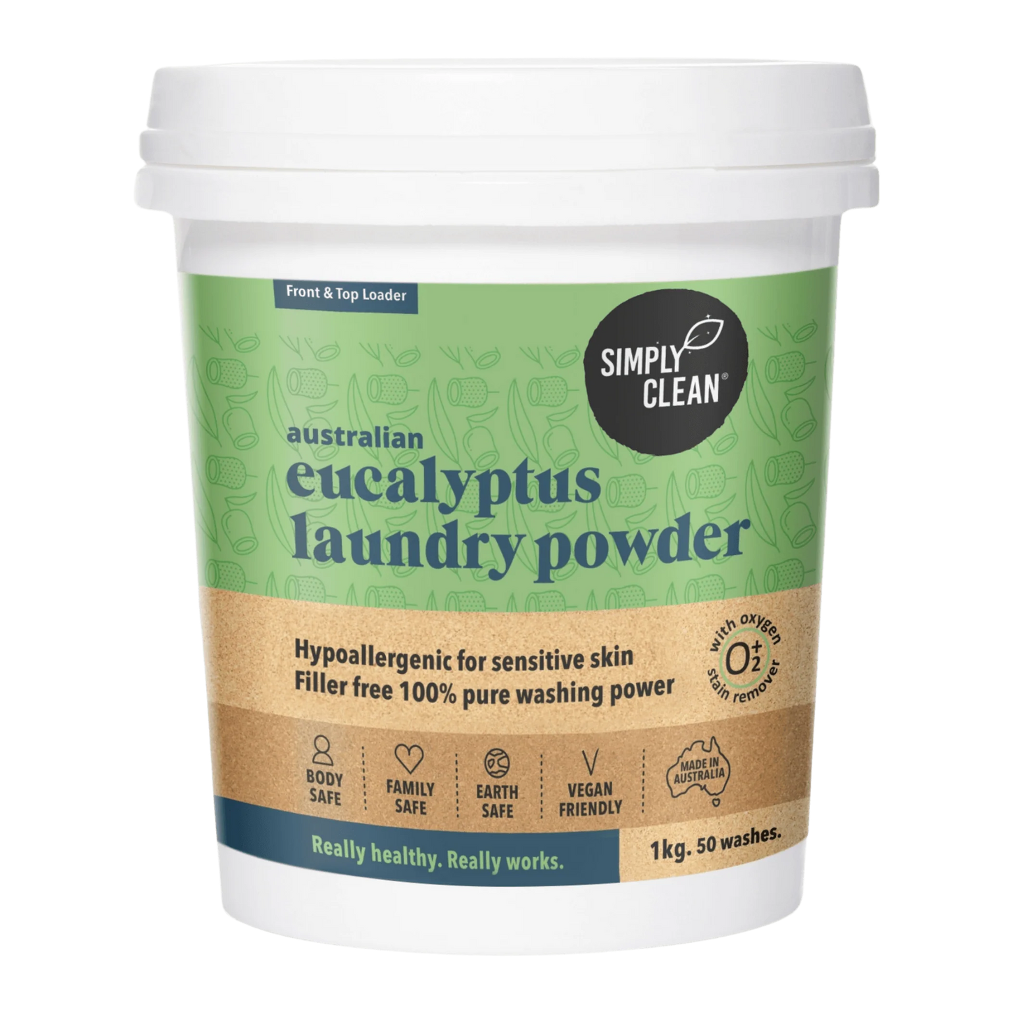 Simply Clean Eucalyptus Laundry Powder 1kg