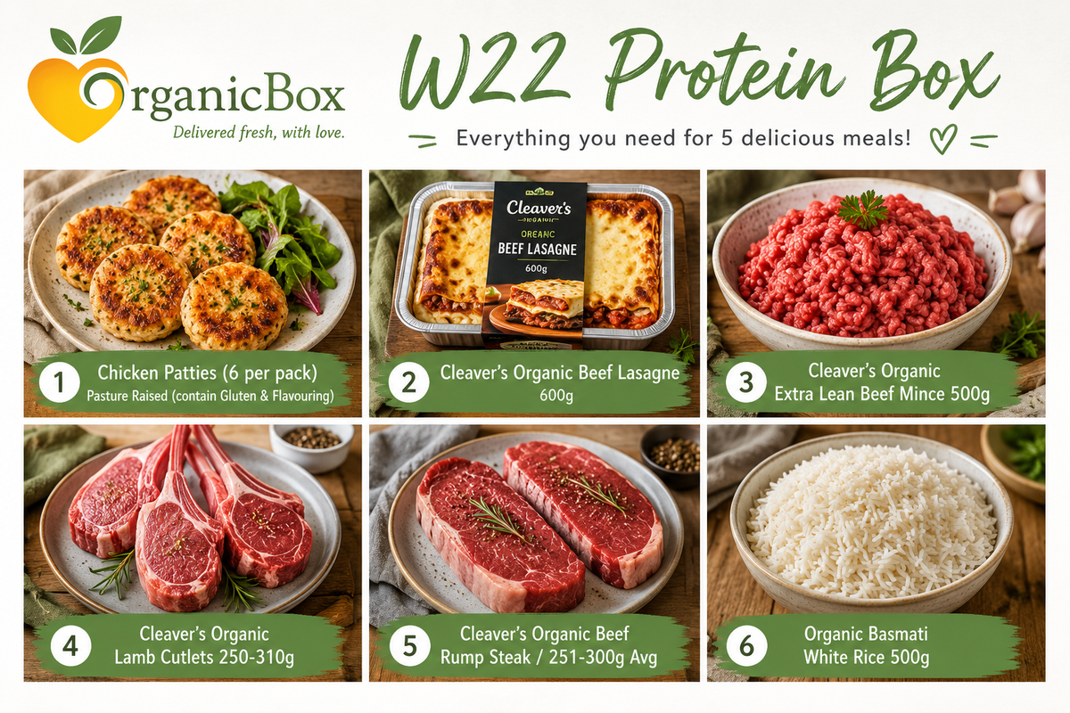 Week 22 PROTEINS + Rice FOR Large Mixed Produce Box Week 22