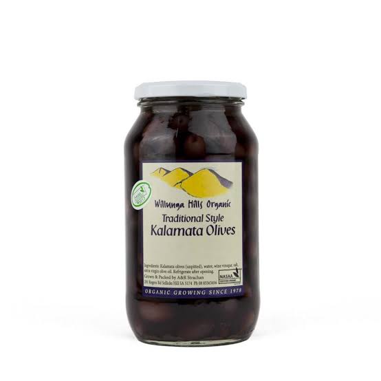 Organic Kalamatta UnPitted Olives in Red Wine Vinegar 750g