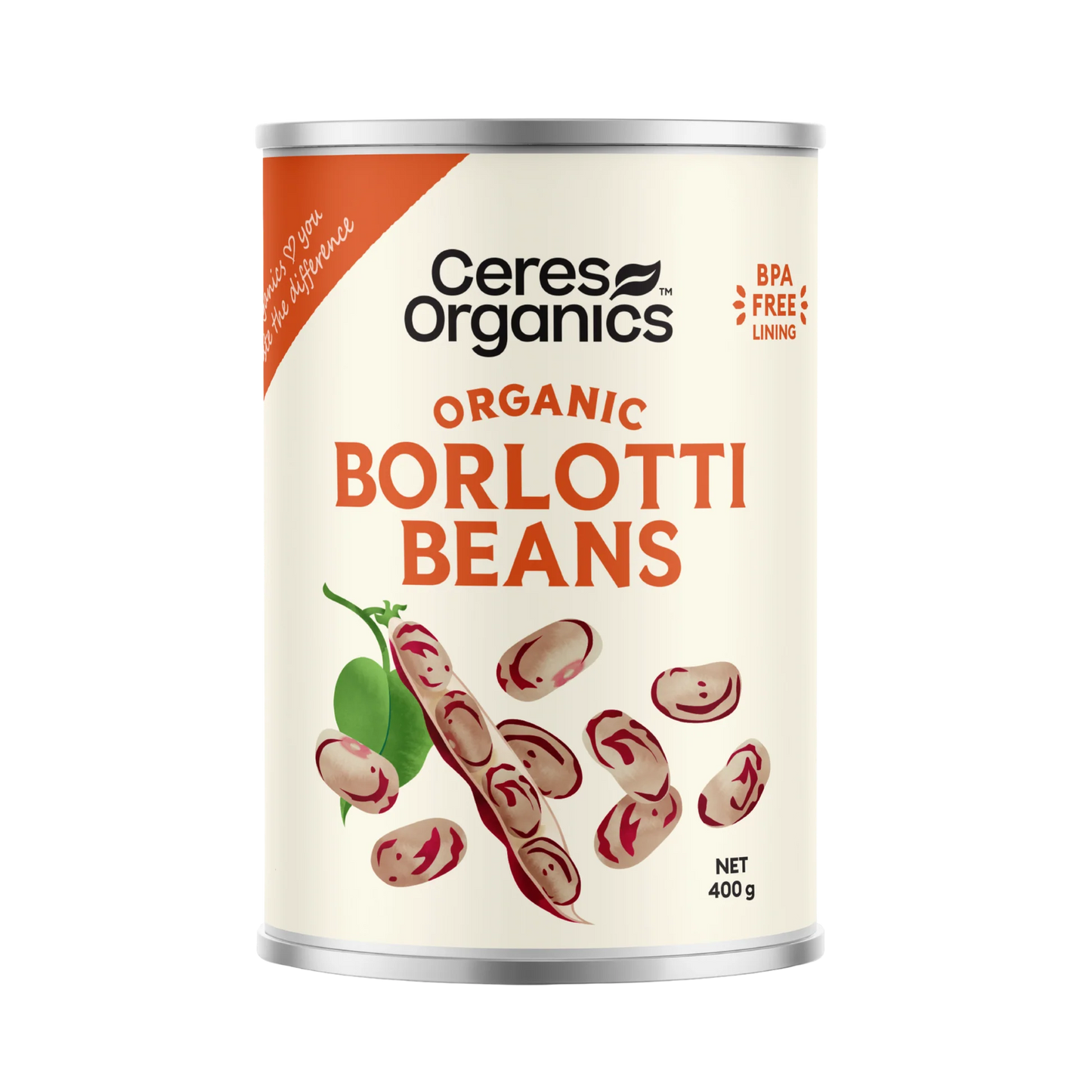 Ceres Organic Borlotti Beans 400g