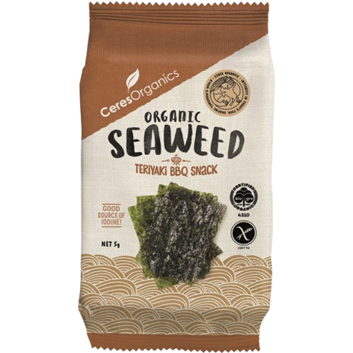 Ceres Organic Seaweed Snack Teriyaki 5g GF