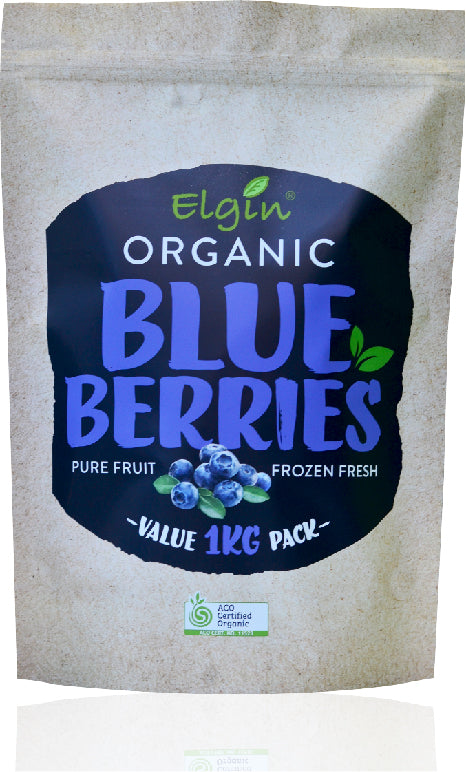 Elgin Organic Blueberries 1 kg FROZEN
