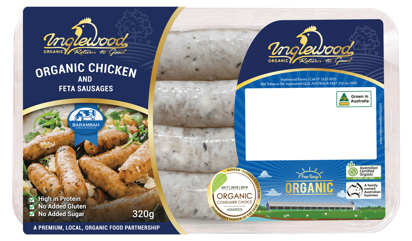 ORGANIC Chicken Feta Sausages