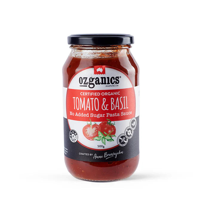 ozganics tomato and basil pasta sauce