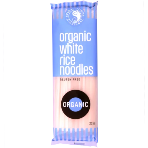 spiral organic white rice noodles