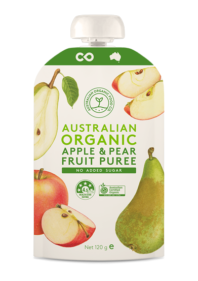 Organic Fruit Puree - Apple & Pear 120g