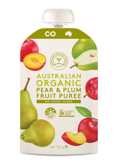 Organic Fruit Puree - Pear & Plum 120g