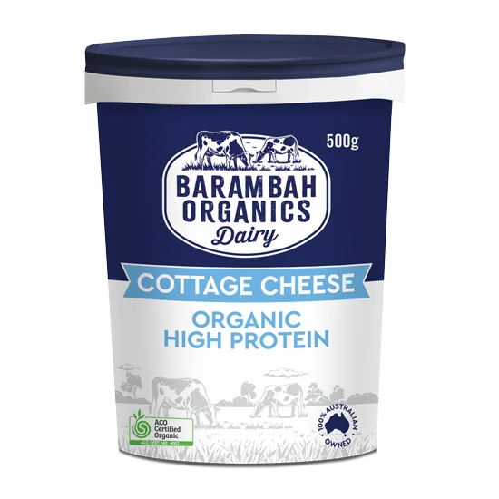 Barambah Organic High Protein Cottage Cheese 500ml (use by 28/10/25)