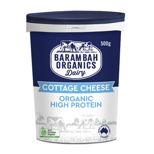 Barambah Organic High Protein Cottage Cheese 500ml (use by 28/10/25)