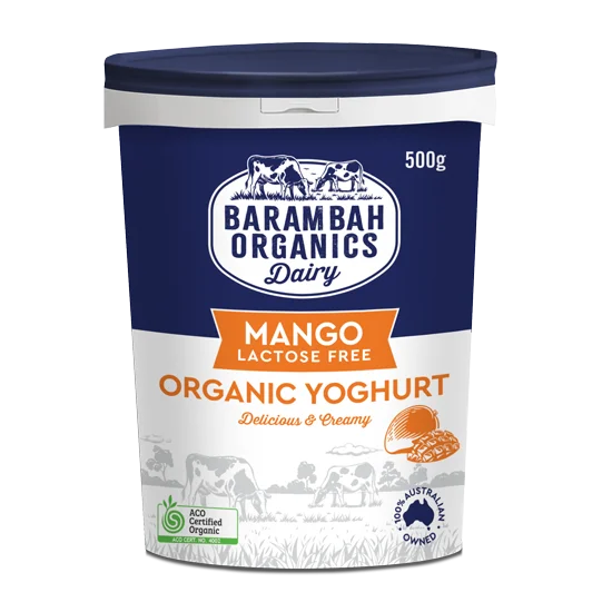 Barambah Organic Mango Yoghurt 500ml Lactose Free