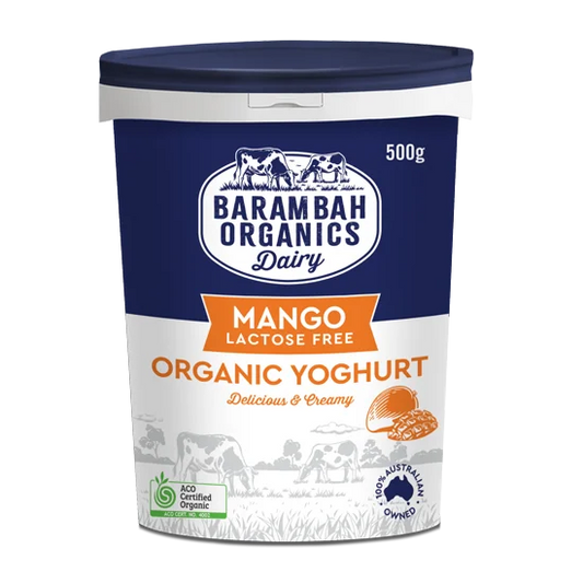 Barambah Organic Mango Yoghurt 500ml Lactose Free