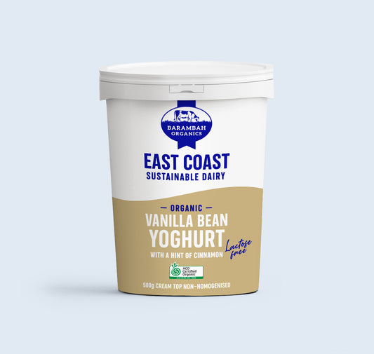 Barambah Organic Vanilla Bean Yoghurt 500ml Lactose Free