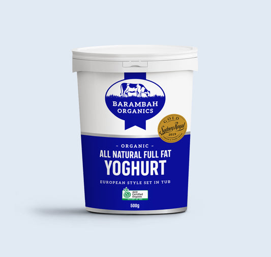 Barambah Organic Natural Yoghurt 500ml Full Fat