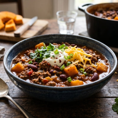 Beef, Kidney Bean & Pumpkin Chilli