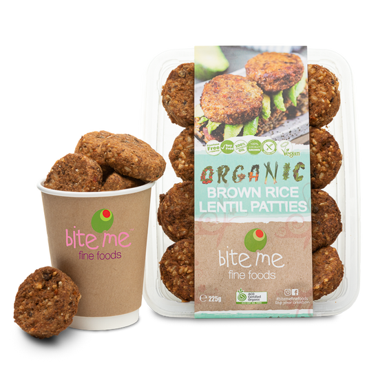 Bite Me Organic Brown Rice Lentil Patties 225g