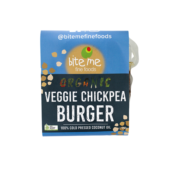 Bite Me Organic Veggie Chickpea Burgers 2 pack