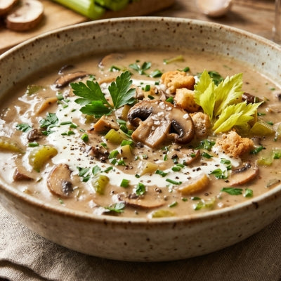 Creamy Mushroom Celery Soup