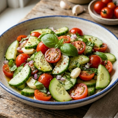 Cucumber Tomato Herb Salad