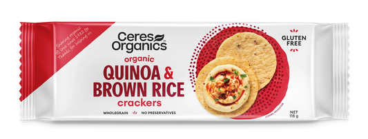 Ceres Organics Quinoa & Brown Rice Crackers 115g