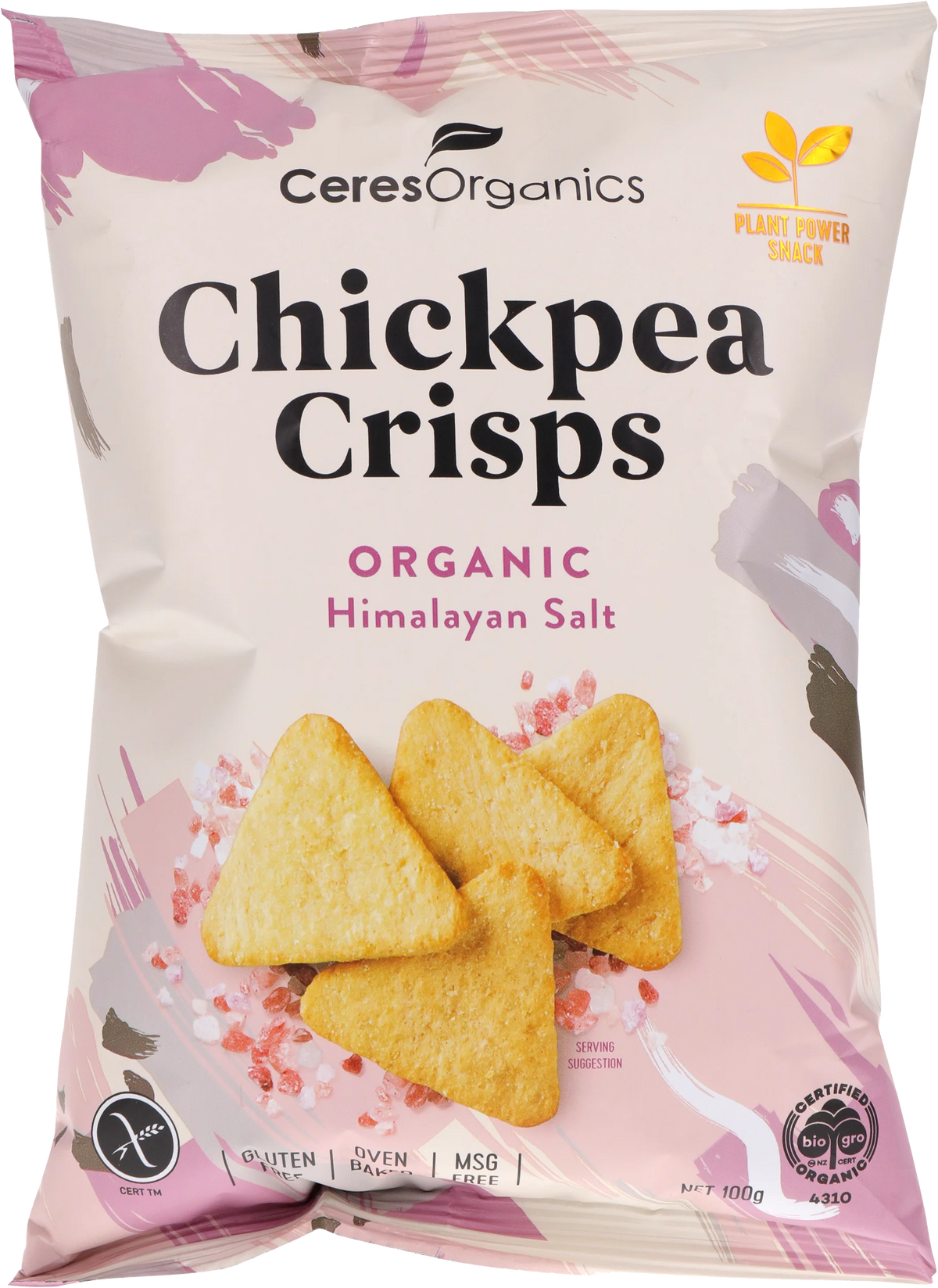 Ceres Organic Chick Pea Crisps, Himalayan Salt 100g