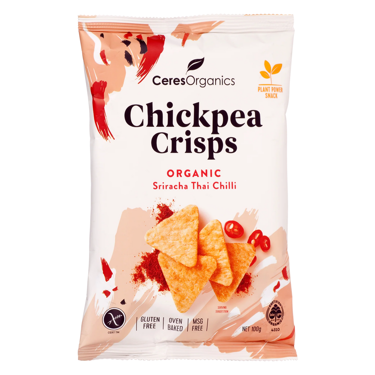 Ceres Organic Chick Pea Crisps, Sriracha Thai Chilli 100g