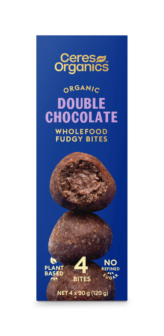 Ceres Organics Fudgy Bites 120g Double Chocolate