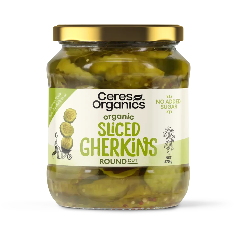 Ceres Organic Sliced Gherkins 670g