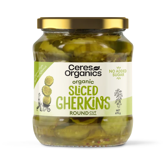 Ceres Organic Sliced Gherkins 670g