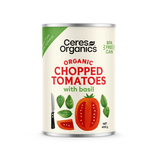 Ceres Organic Chopped Tomatoes with Basil 400g