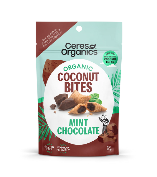 Ceres Organic Gluten Free Coconut Bites - Mint Chocolate 60g