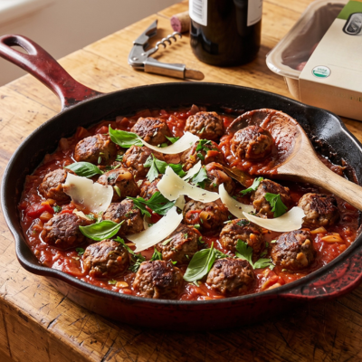 Cleaver's Mini Beef Meatballs in Rustic Tomato Sauce