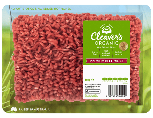 Cleaver's Organic Beef Mince 500g