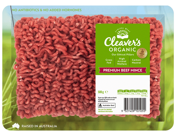 Cleaver's Organic Beef Mince 500g