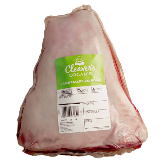 Cleaver's Organic Lamb Half Leg Roast