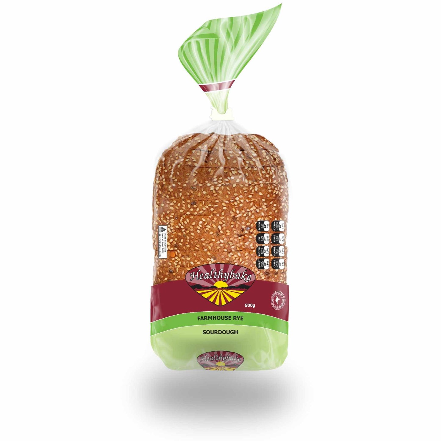 Healthybake Farmhouse Rye Bread 600g