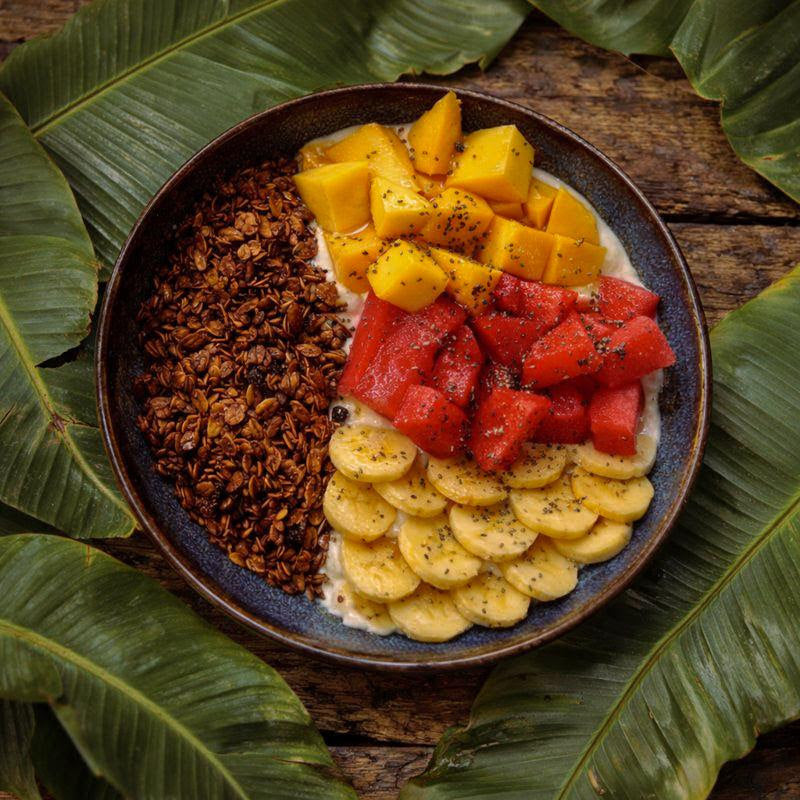 Fresh Watermelon & Banana Breakfast Bowls
