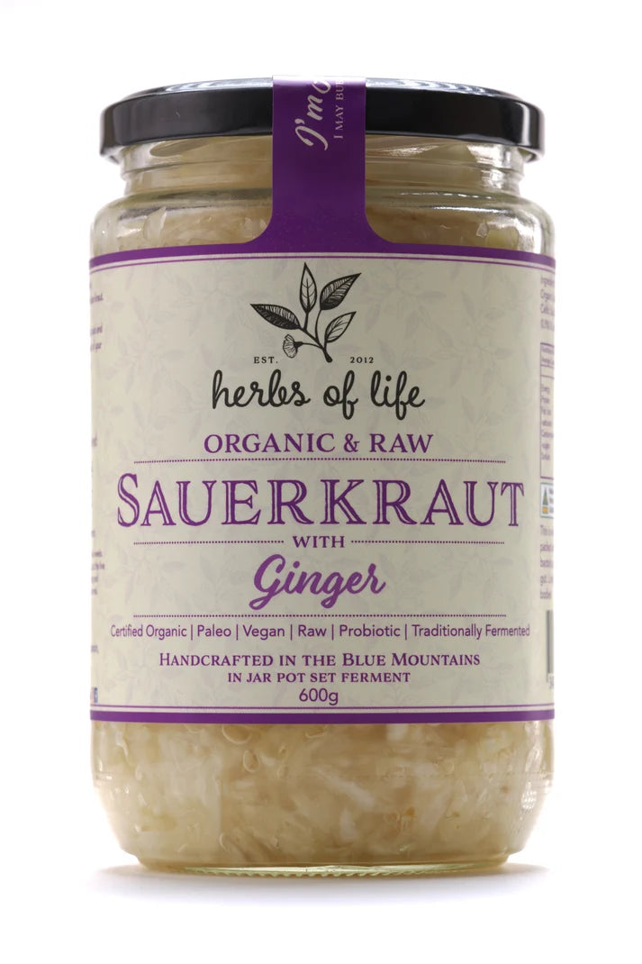 Herbs Of Life Green Cabbage & Ginger Sauerkraut 600g