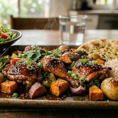 Honey Soy Chicken & Veg Tray Bake